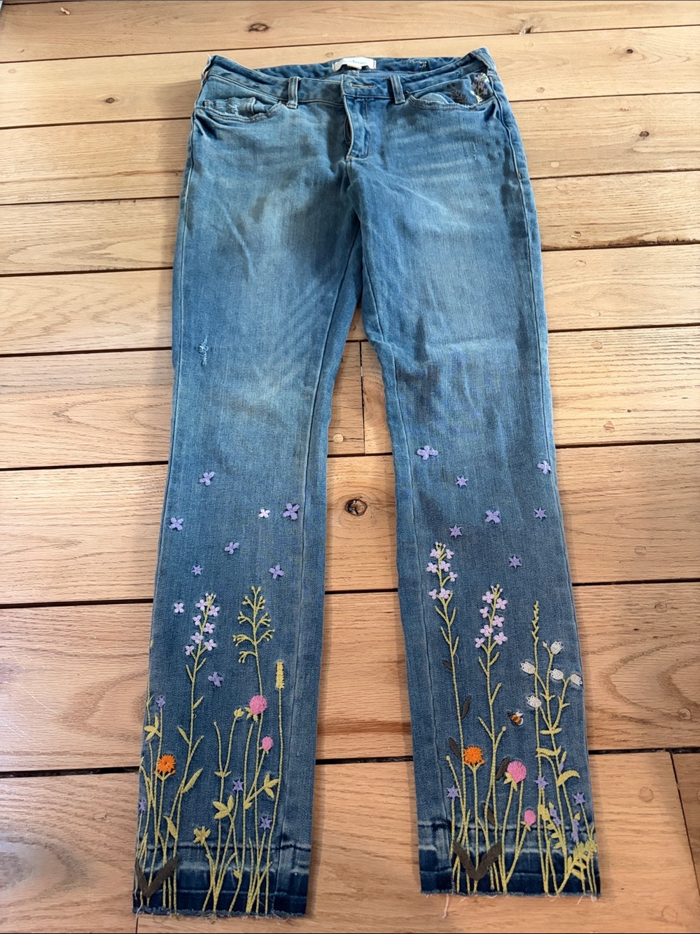 Embroidered Floral Straight-Leg Women’s Jeans - Sundance